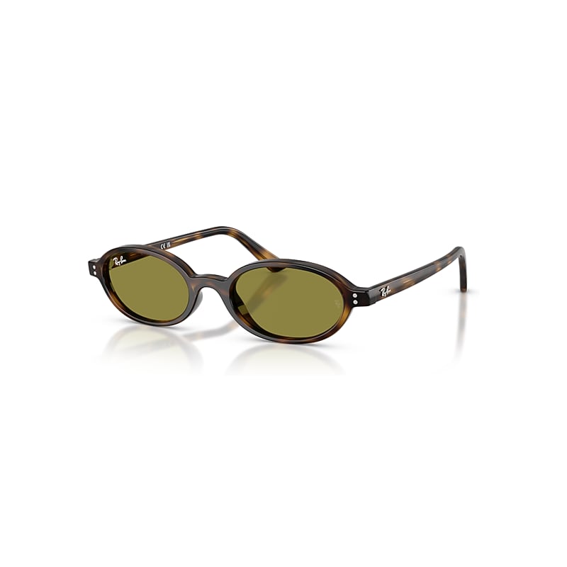 Ray-Ban Sunglasses  Khal Bio-Based - Havana Frame Green Lenses 51-20, RB4472