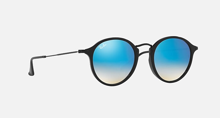 ROUND FLECK FLASH LENSES GRADIENT Sunglasses in Black and Blue