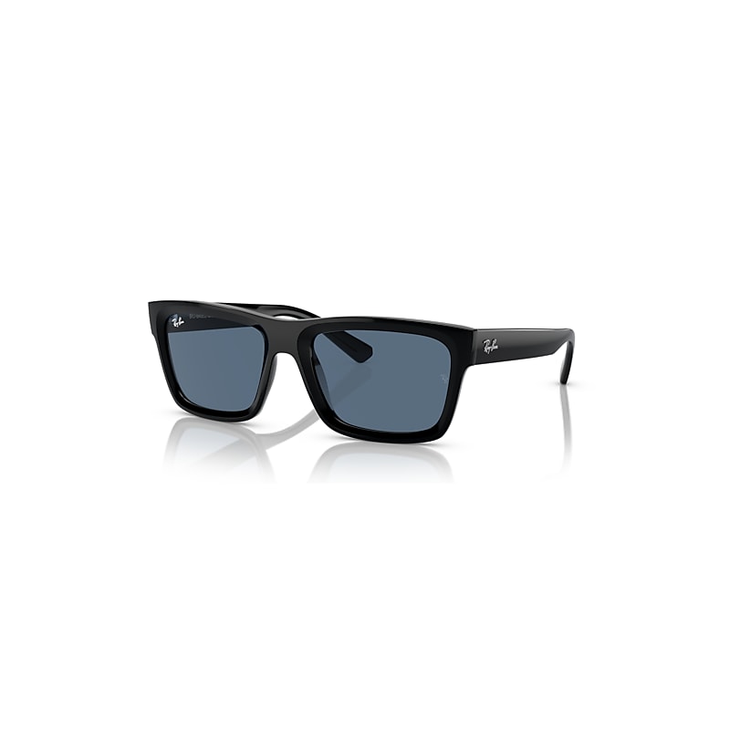 Ray-Ban Sunglasses Warren Bio-Based - Black Frame Blue Lenses 57-20, RB4396 - Image 1