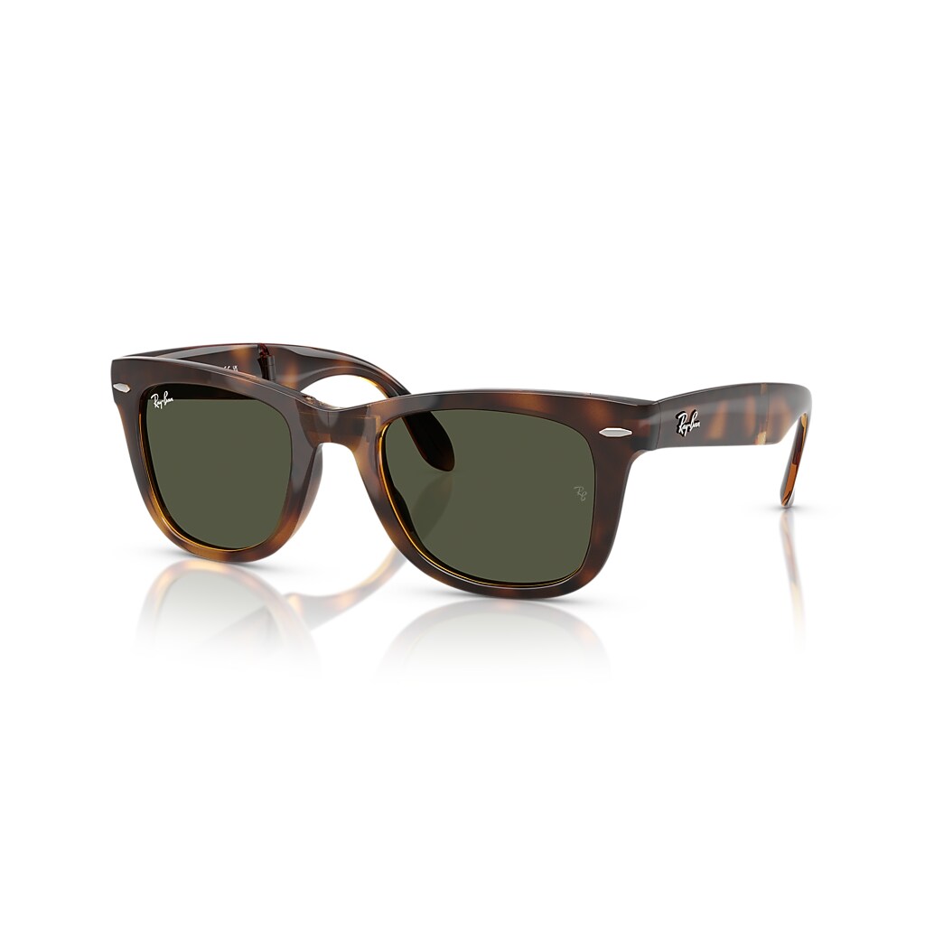 Óculos de Sol WAYFARER FOLDING CLASSIC em Havana e Verde - RB4105