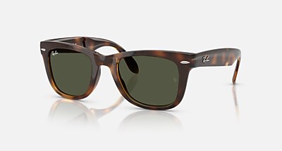 WAYFARER FOLDING CLASSIC Sunglasses in Black and G-15 Green