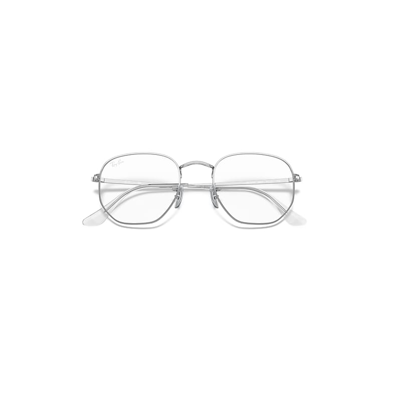 Ray-Ban Hexagonal Optics Optical Silver Frame Clear Lenses 51-21