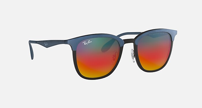 RB4278 Sunglasses in Black and Orange Gradient Mirror - RB4278
