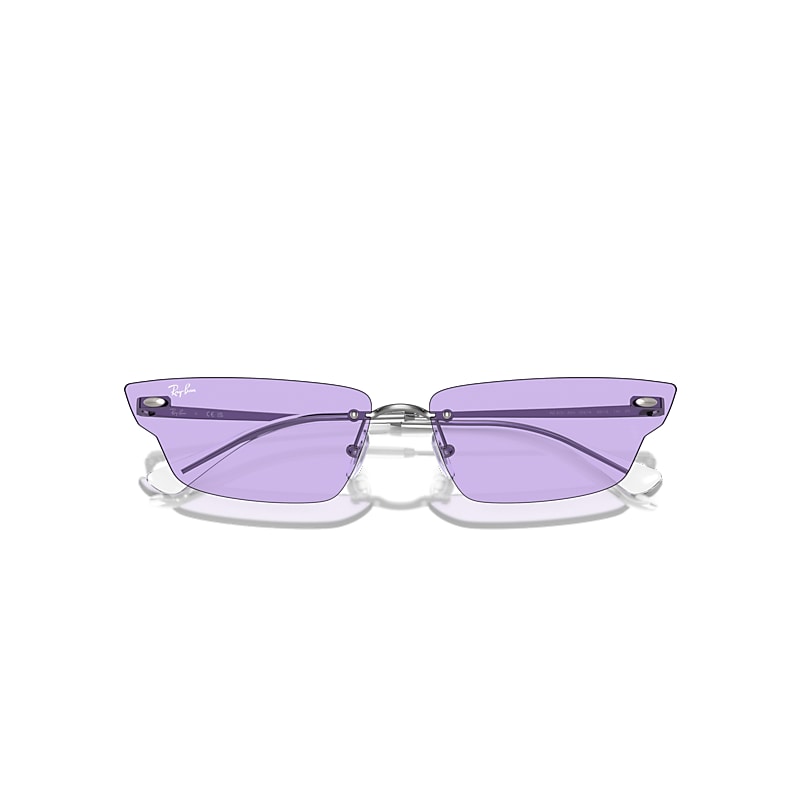 Ray-Ban Anh Bio-based Sunglasses Gunmetal Frame Violet Lenses 66-15