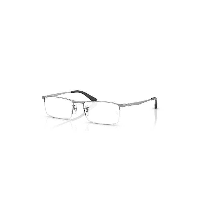 Ray-Ban Eyeglasses Unisex Rb6281d - Gunmetal Frame Demo Lens Lenses 55-18