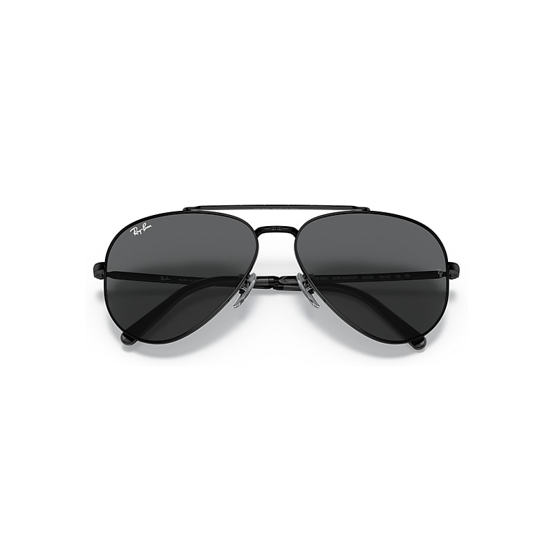 NEW AVIATOR Sunglasses in Black and Dark Grey (58-14) - RB3625