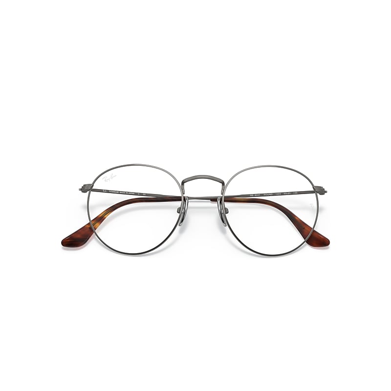 ROUND TITANIUM OPTICS Eyeglasses with Gunmetal and Clear (50-21