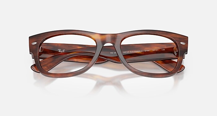 MEGA WAYFARER II OPTICS Eyeglasses with Striped Havana and Clear
