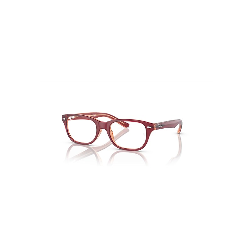 Ray-Ban Eyeglasses Kids  Optics Kids - Top Red & Violet & Orange Frame Demo Lens Lenses Polarized 46-16, RB1555