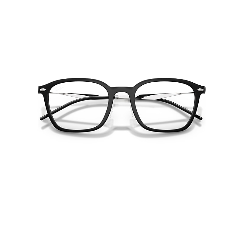 Ray-Ban Rb7555 Optics Optical Silver Frame Transparent Lenses Polarized 52-20