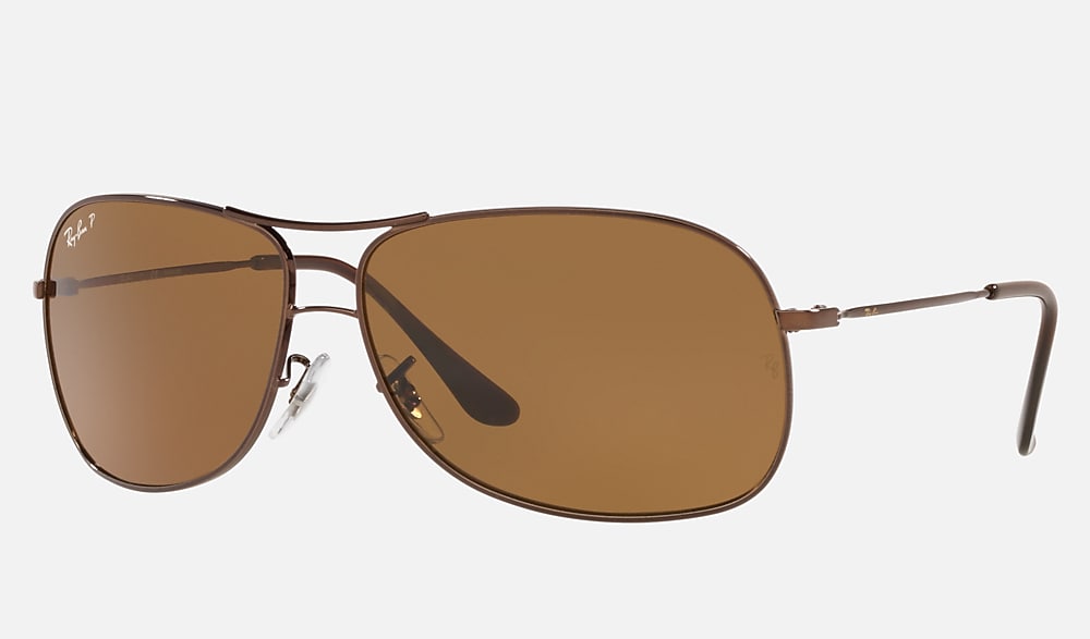 ゆい Ray-Ban レイバン サングラス RB3267 RB3267 Polarized Sunglasses in Brown and Brown Polarized (64-13