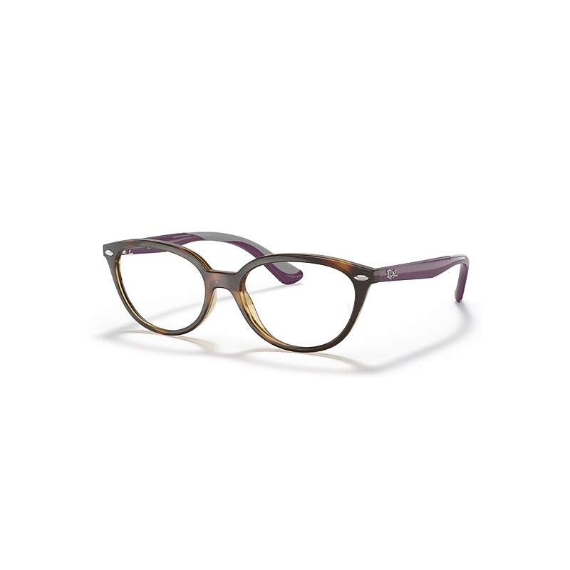 Ray-Ban Eyeglasses Kids Optics Kids - Purple On Grey Frame Clear Lenses Polarized 48-15, RB1612 - Image 1