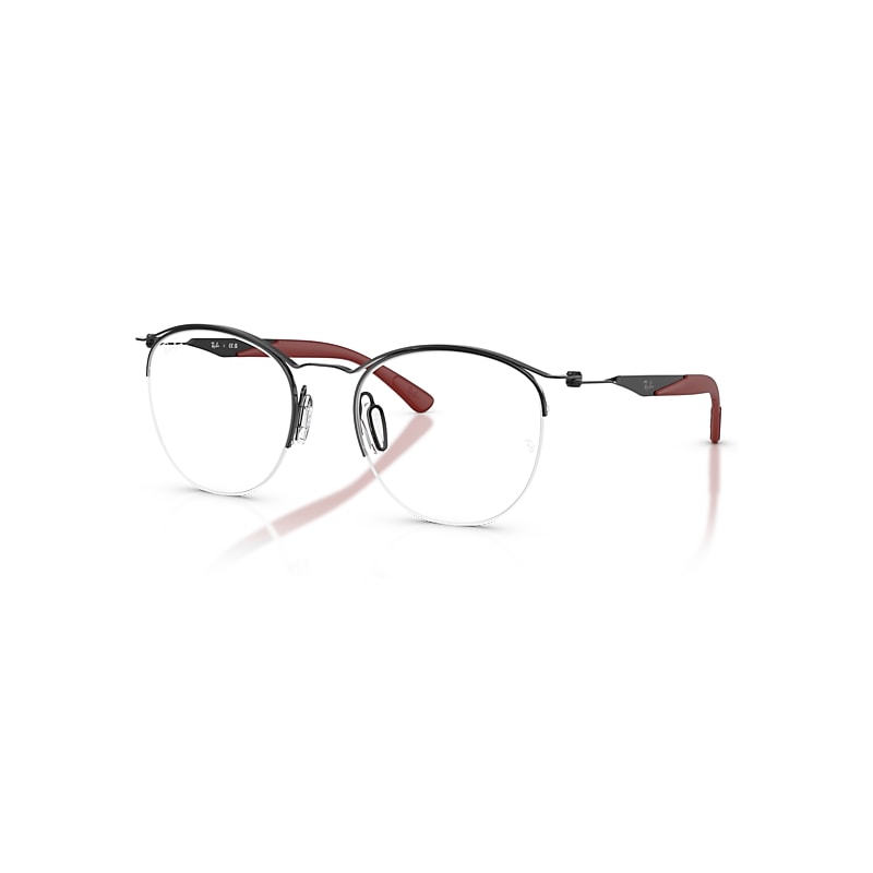 Ray-Ban Eyeglasses Unisex Rb7553 Optics - Black Frame Clear Lenses Polarized 50-20
