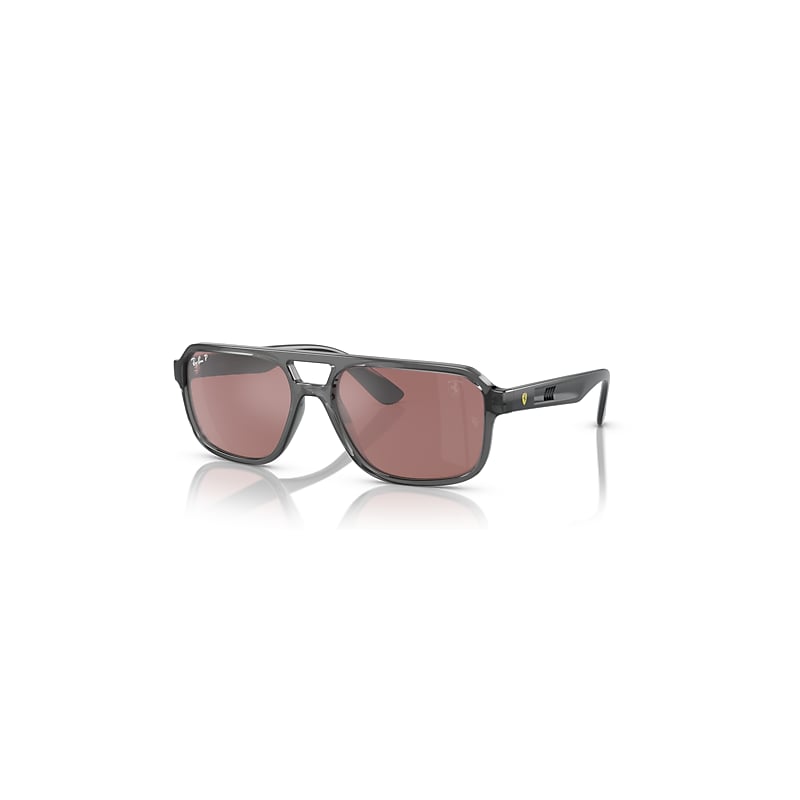 Ray-Ban Sunglasses   Scuderia Ferrari Collection Polarized+ Lenses - Transparent Grey Frame Silver Lenses Polarized 58-17, RB4414M