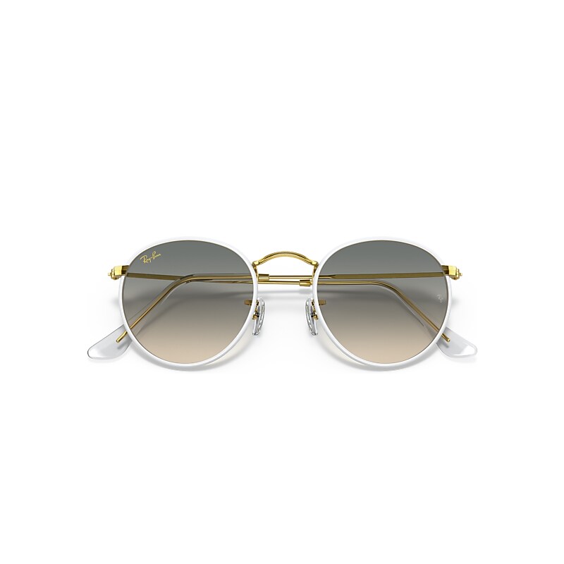 Ray-Ban Round Metal Full Color Legend Sunglasses Gold Frame Grey Lenses 50-21