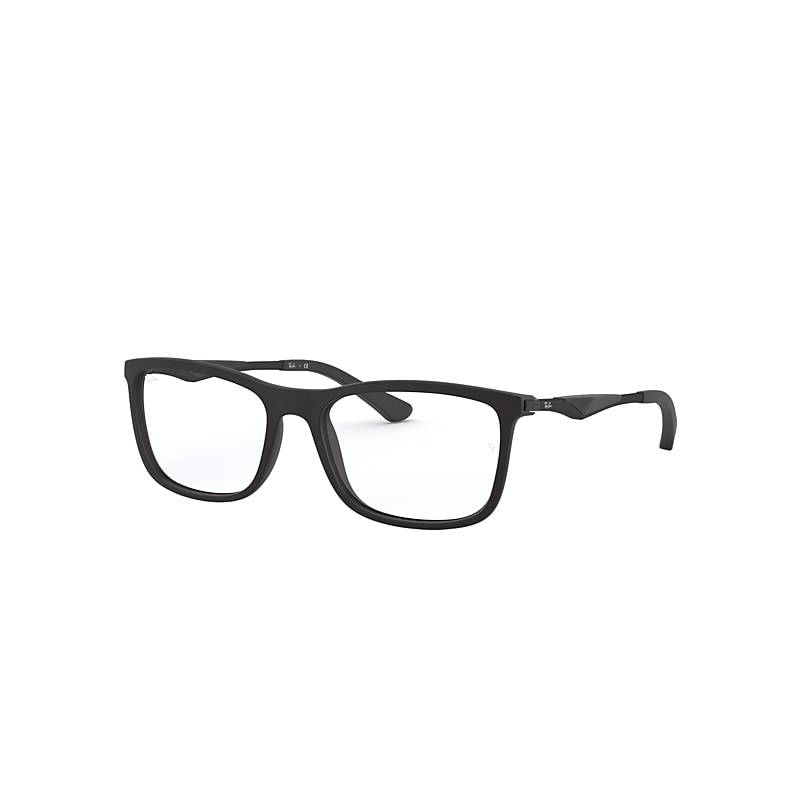 Ray-Ban Eyeglasses   Optics - Black Frame Clear Lenses Polarized 55-17, RB7029