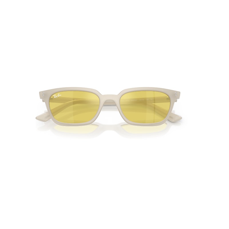 Ray-Ban Zaya Bio-based Sunglasses Cloudy Warm White Frame Yellow Lenses 50-19