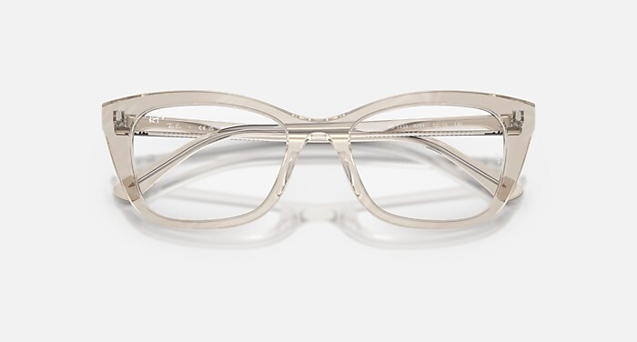 RB5433 OPTICS CHANGE Eyeglasses with Photo Waves Grey and Clear