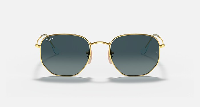 HEXAGONAL FLAT LENSES Sunglasses in Arista Gold and Blue - RB3548N