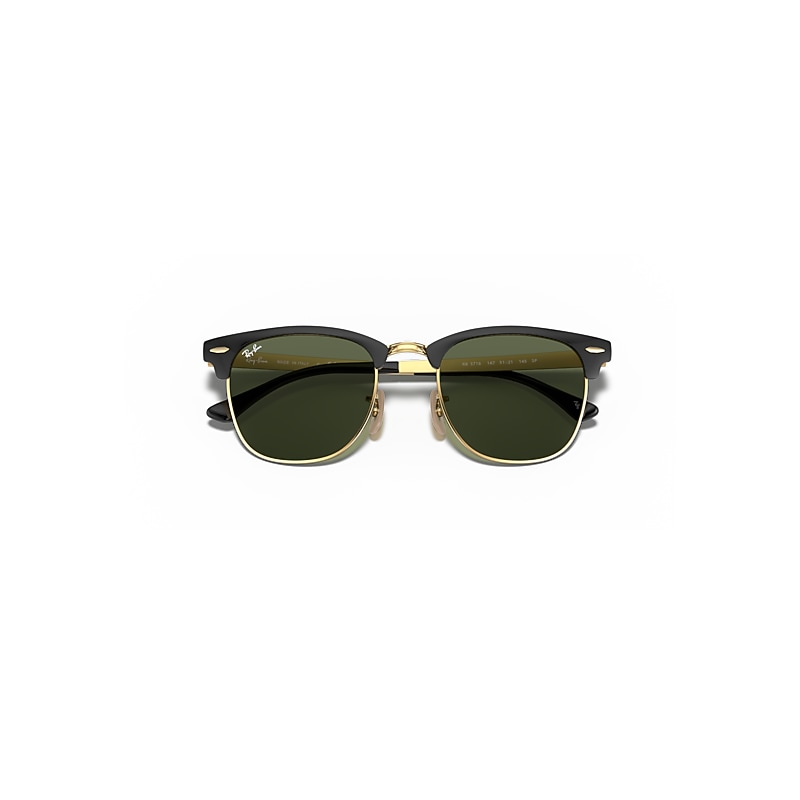 CLUBMASTER METAL Sunglasses in Black On Gold and G-15 Green (51-21