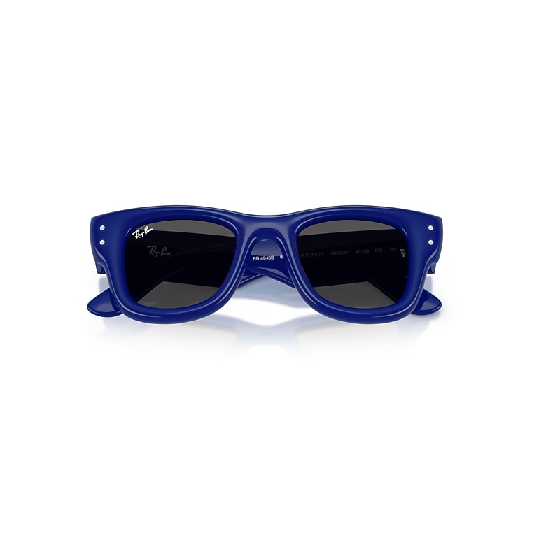 Ray-Ban Wayfarer Puffer Crystal Edition Sunglasses Blue & Strass Frame Black Lenses 47-23
