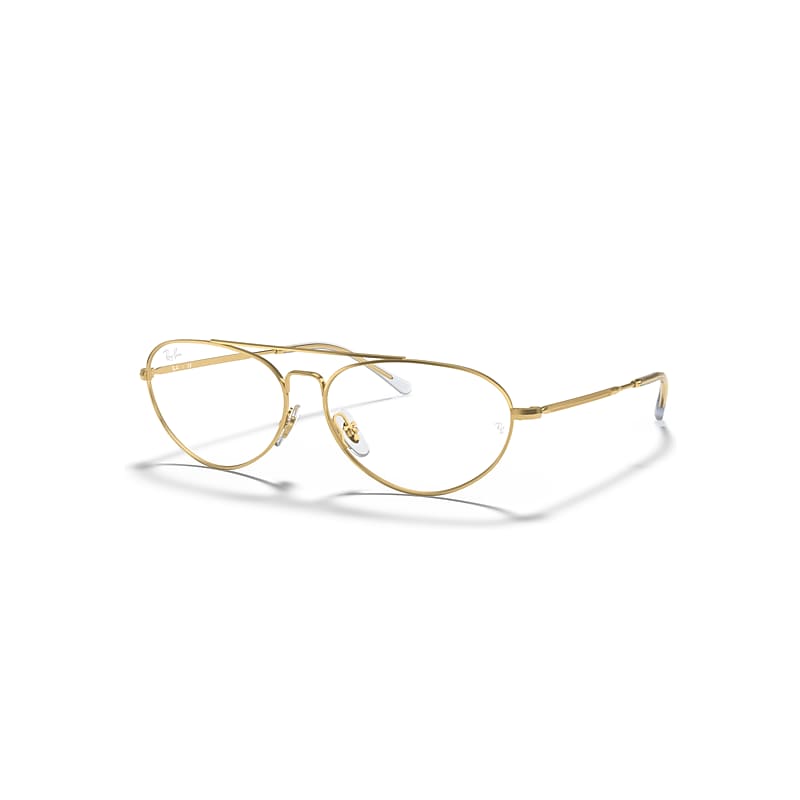 Ray-Ban Eyeglasses   Optics - Arista Gold Frame Clear Lenses 56-14, RB6454