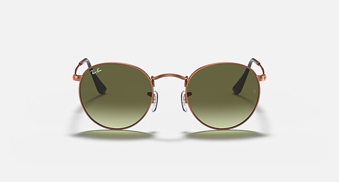 Ray-Ban ROUND L RB3447 サングラス ROUND METAL サングラス ブロンズカッパー と グリーン諧調 (50-21