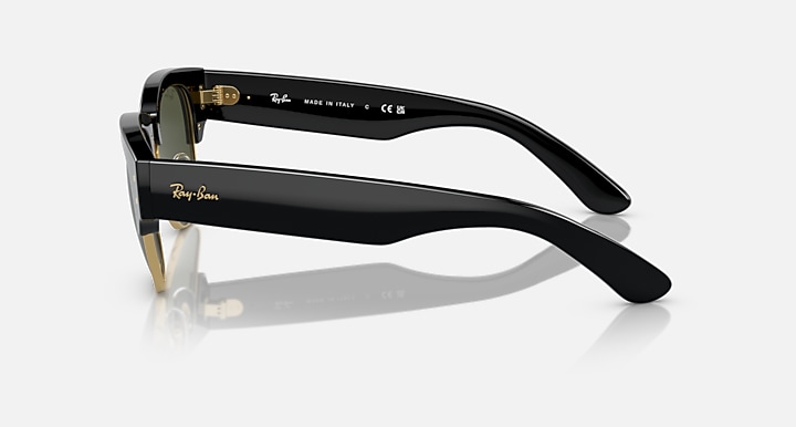 Ray-Ban 0RB0316S MEGA CLUBMASTER Polished Black On Gold SUN_Lateral