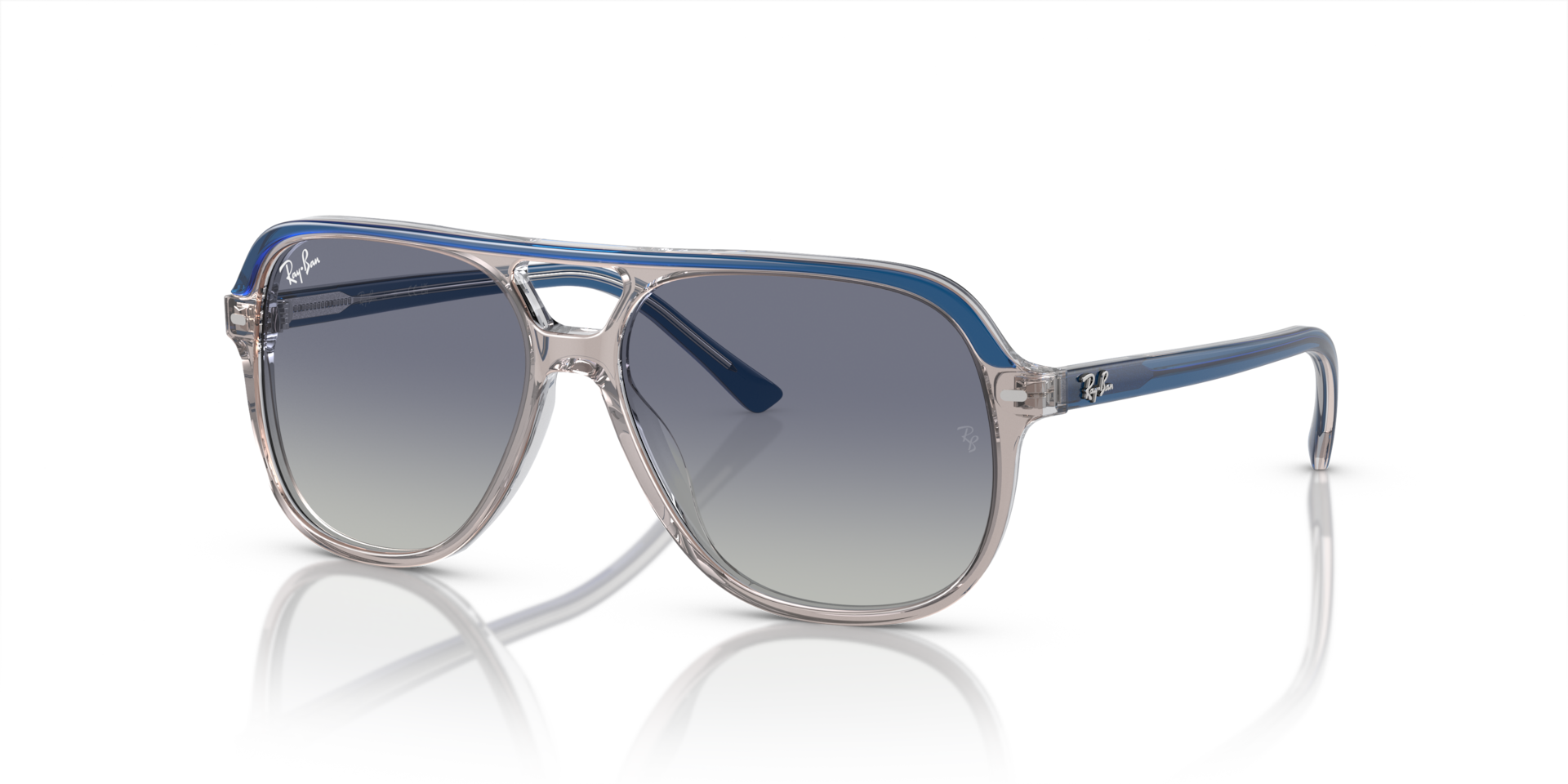 Ray-Ban Bill Kids Lunettes De Soleil - Monture Dessus Bleu Fonc Marron Gris Clair Verres Gris 49-13 85 €