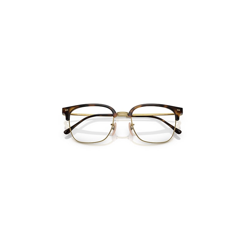 Ray-Ban RX7216F New Club Master Asian Fit Men's Glasses, Tortoiseshell, Size 53