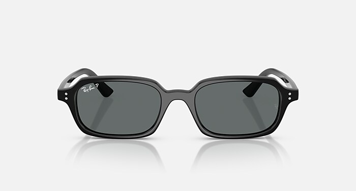 ZURI BIO-BASED Sunglasses in Black and Dark Grey Polarized