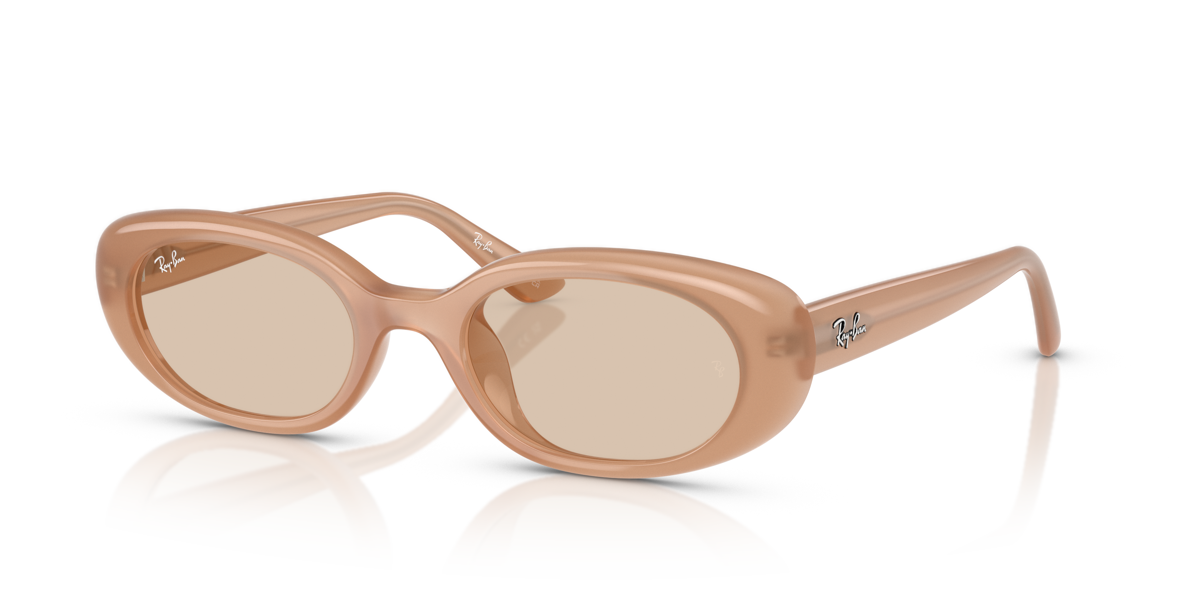 Ray-Ban サングラス RB4441D オーバル Y2K RB4441D BIO-BASED Sunglasses in Opal Beige and Light Brown
