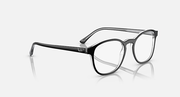 RB5417 OPTICS Eyeglasses with Black On Transparent and Clear (52