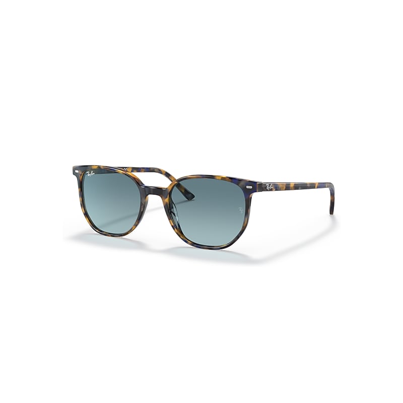 Ray-Ban Elliot RB2197, Yellow & Blue Havana Sunglasses Blue Gradient lenses, Mojo Glasses - Image 5