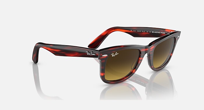 ORIGINAL WAYFARER BIO-BASED Sunglasses in Striped Red and Brown