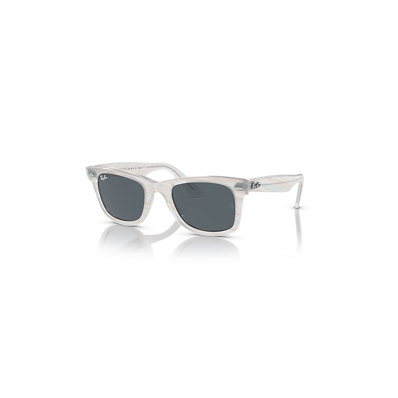 Ray-Ban Sunglasses  Original Wayfarer Change - Photo Striped Light Blue Frame Blue Lenses 50-22, RB2140