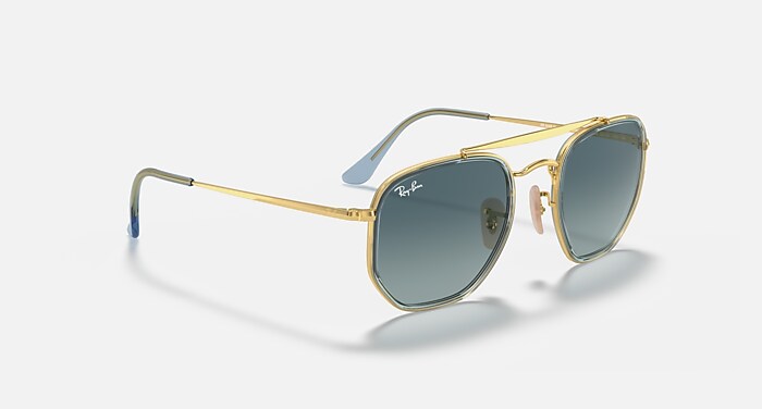 MARSHAL II Sunglasses in Arista Gold and Blue Gradient - RB3648M