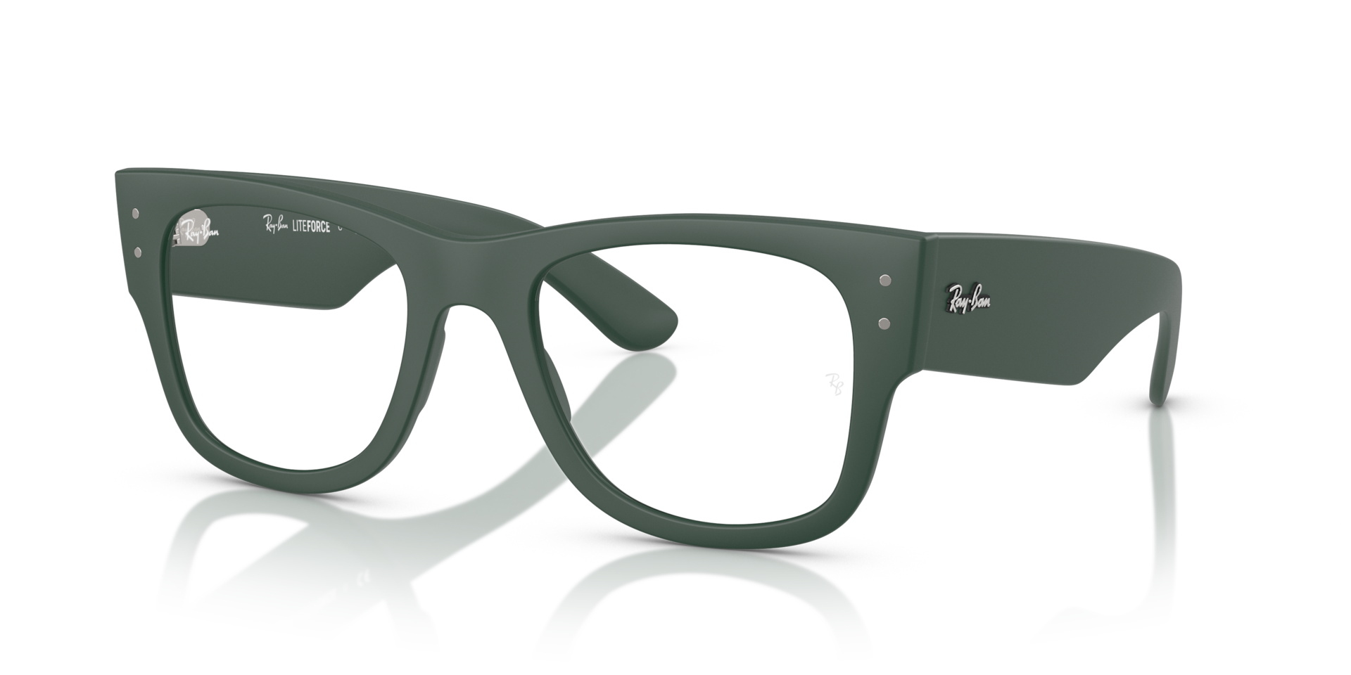 MEGA WAYFARER OPTICS LITEFORCE Eyeglasses with Sand Green and