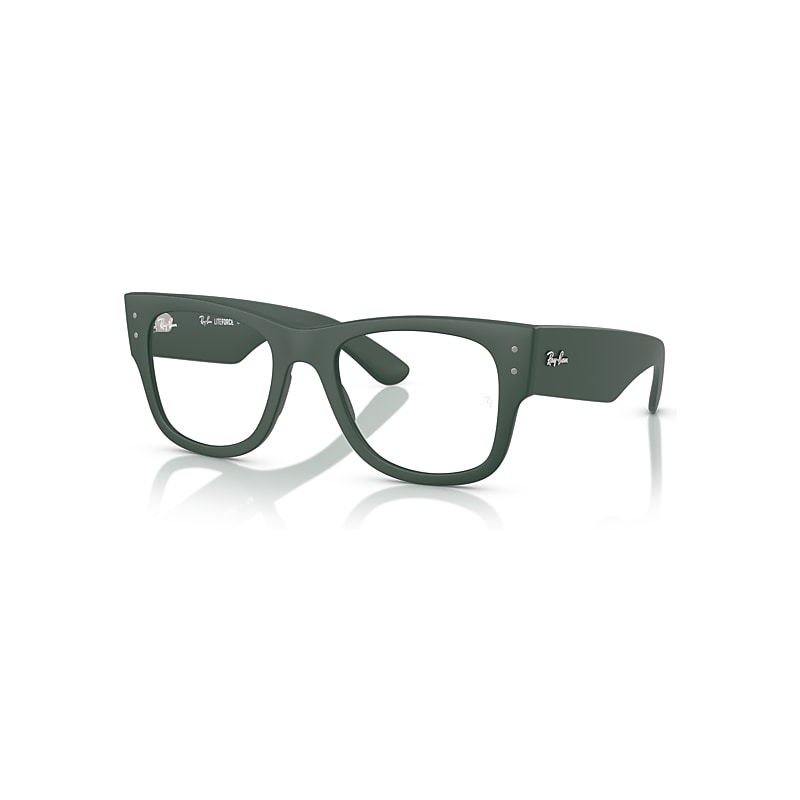Ray-Ban Eyeglasses Unisex Mega Wayfarer Optics Liteforce - Sand Green Frame Clear Lenses Polarized 52-21