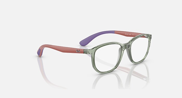 RB1619 OPTICS KIDS Eyeglasses with Transparent Green On Rubber
