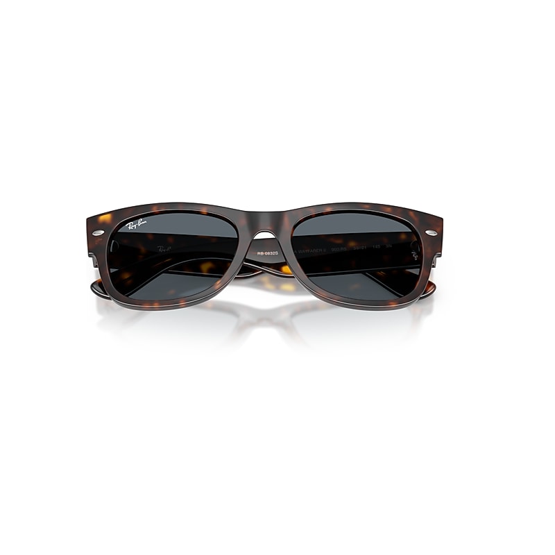 MEGA WAYFARER II Sunglasses in Havana and Blue (52-21) - RB0832S