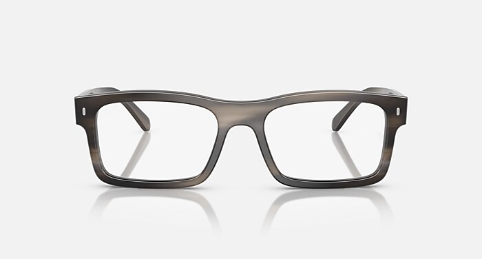 【ほぼ新品】Ray-Ban レイバン RB5435F 2000ブラック伊達メガネ RB5435 OPTICS メガネ ハバナグレー と クリア (56-19) - RB5435F