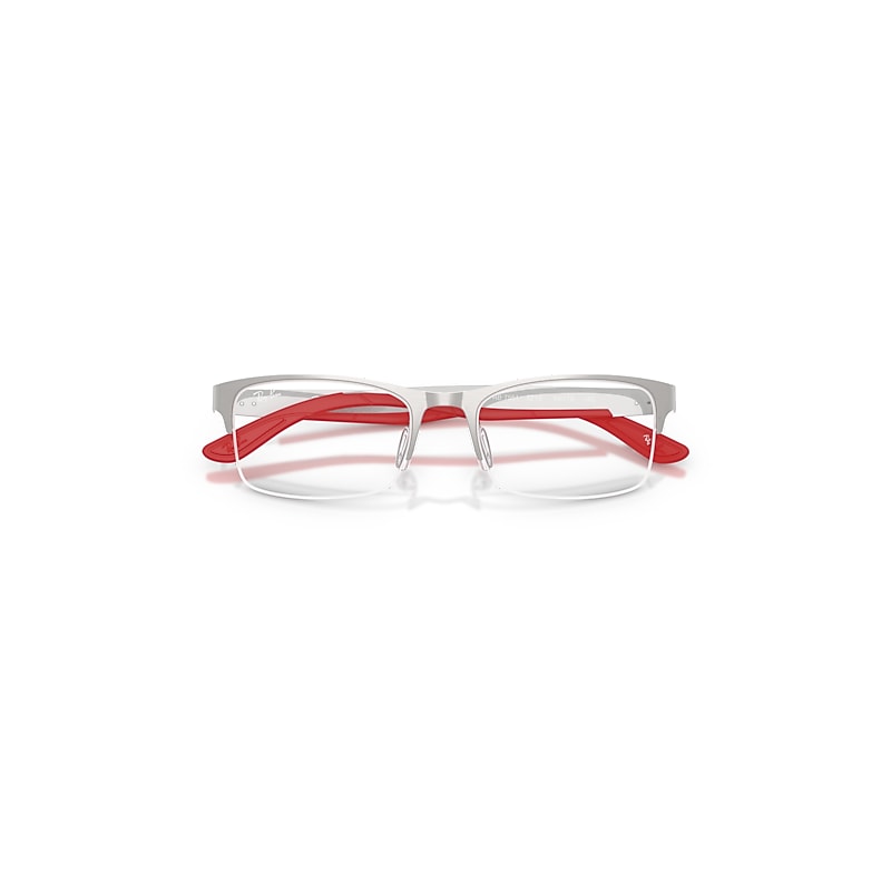 Ray-Ban Rb7551 Optics Optical Silver Frame Clear Lenses Polarized 54-19