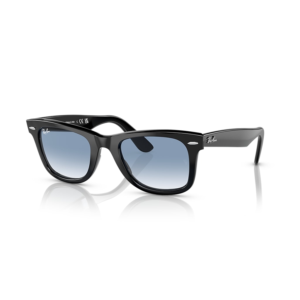 Ray-Ban WAYFARER RB2140-F 901 52□22 3N ORIGINAL WAYFARER CLASSIC Sunglasses in Black and Blue (52-22
