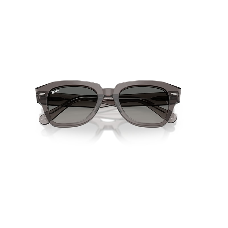 Ray-Ban State Street Sunglasses Transparent Grey Frame Grey Lenses 49-20