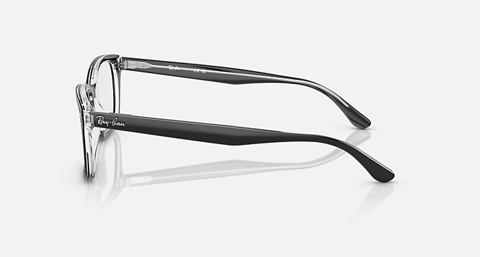 RB5428 OPTICS Eyeglasses with Black On Transparent and Clear (53