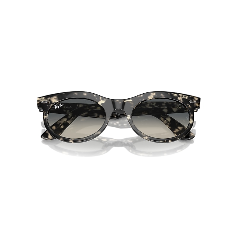 Ray-Ban Wayfarer Oval Sunglasses Grey Havana Frame Grey Lenses 53-22