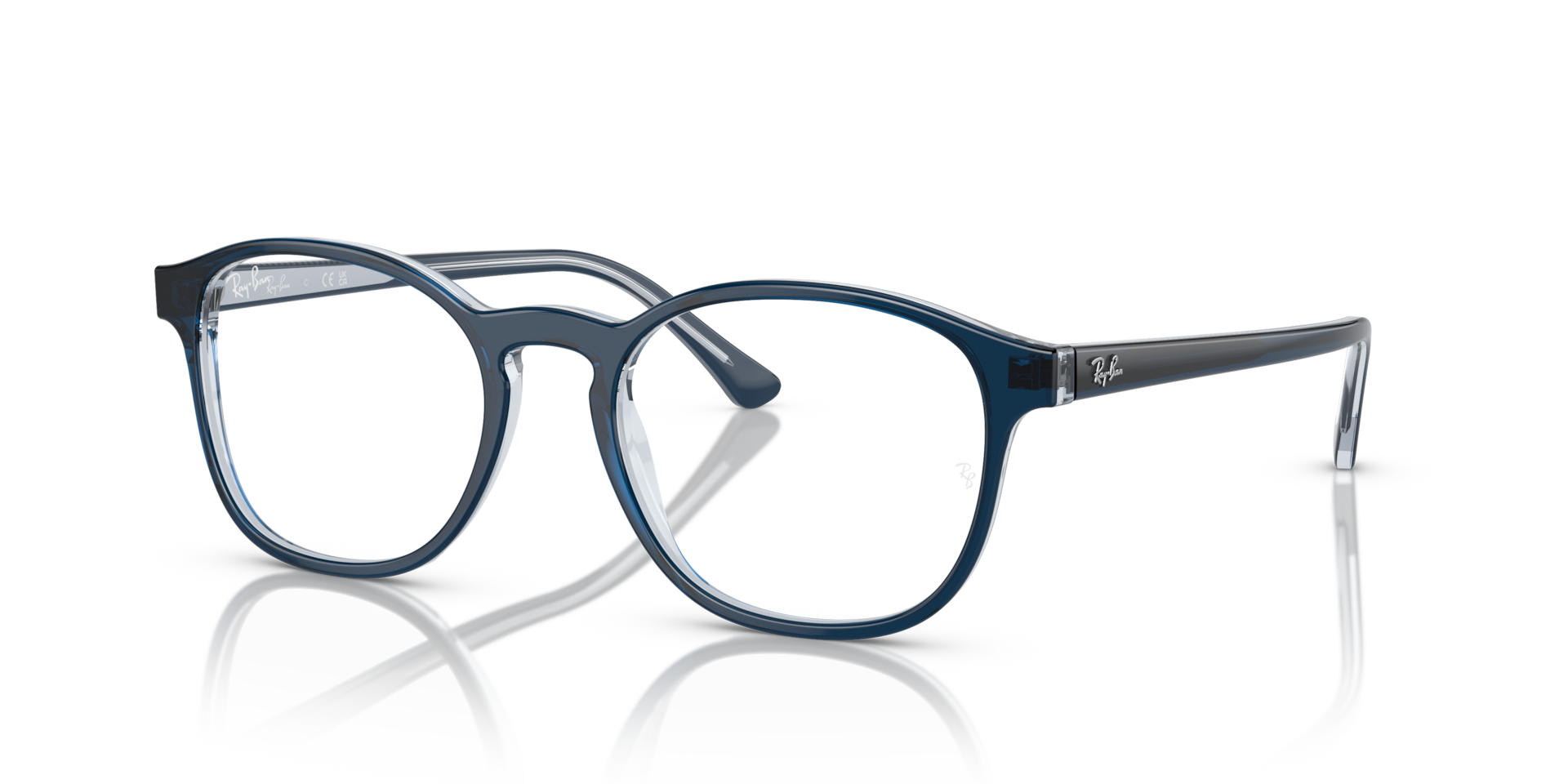 RB5417 OPTICS Eyeglasses with Blue On Transparent Blue and Clear