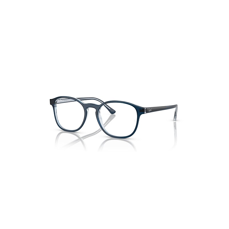 Ray-Ban Eyeglasses   Optics - Blue On Transparent Blue Frame Clear Lenses Polarized 50-19, RB5417