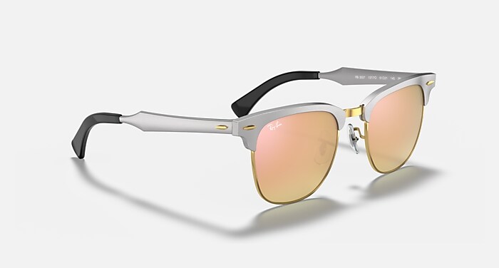 CLUBMASTER ALUMINUM FLASH LENSES GRADIENT Sunglasses in Silver and